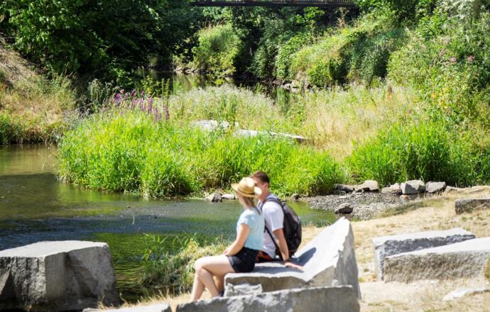 Spaziergänger bei den Glonnterrassen 2