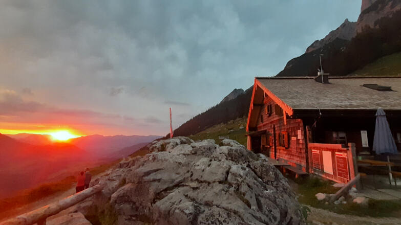Sonnenuntergang auf der Stuhlalm