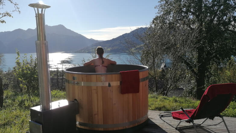 Attersee-Chalet im Winter