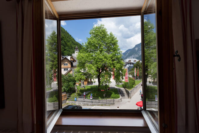 Ausblick Komfortstudio der Pension Hallberg