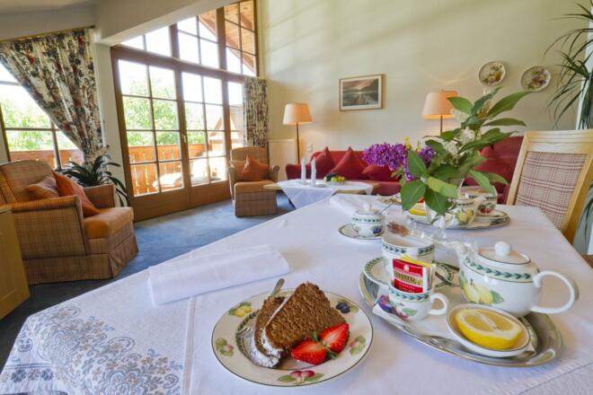 Sitzgruppe im Doppelzimmer