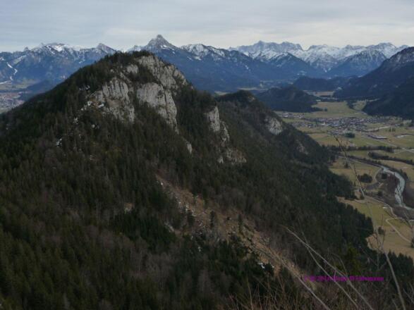Blick vom Falkenstein auf den Zirmgrat