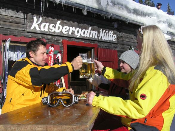 Kasbergalmhütte im Familienskigebiet Kasberg