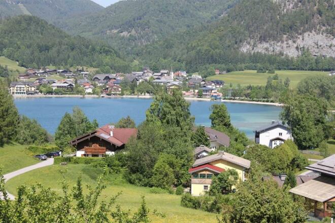 Blick vom Balkon zum Ortszentrum