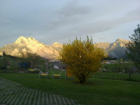 Terrasse mit Traunsteinblick