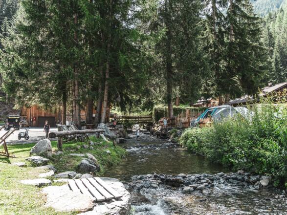 Bach zum Spielen Natur Camping Kuprian Ötztal