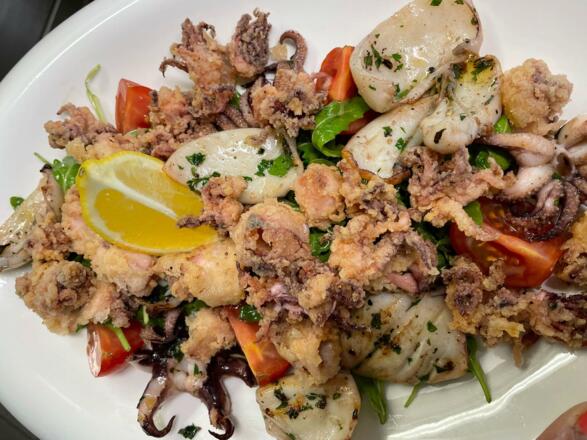 Landeplatz Salzkammergut calamari fritti