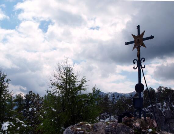 Gipfelkreuz Pflasterbachhörndl 1355m
