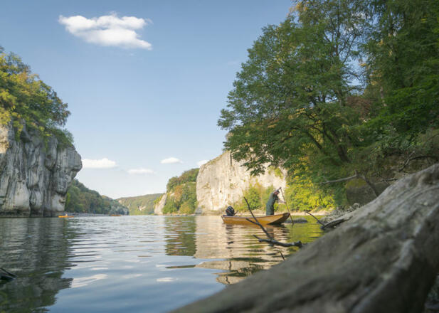 Donaufischer am Donaudurchbruch in der Weltenburger Enge