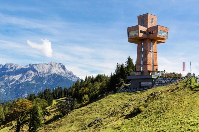 Das Jakobskreuz auf der Buchensteinwand im PillerseeTal.