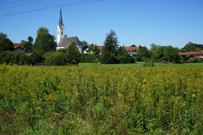 Blick auf Stephanskirchen