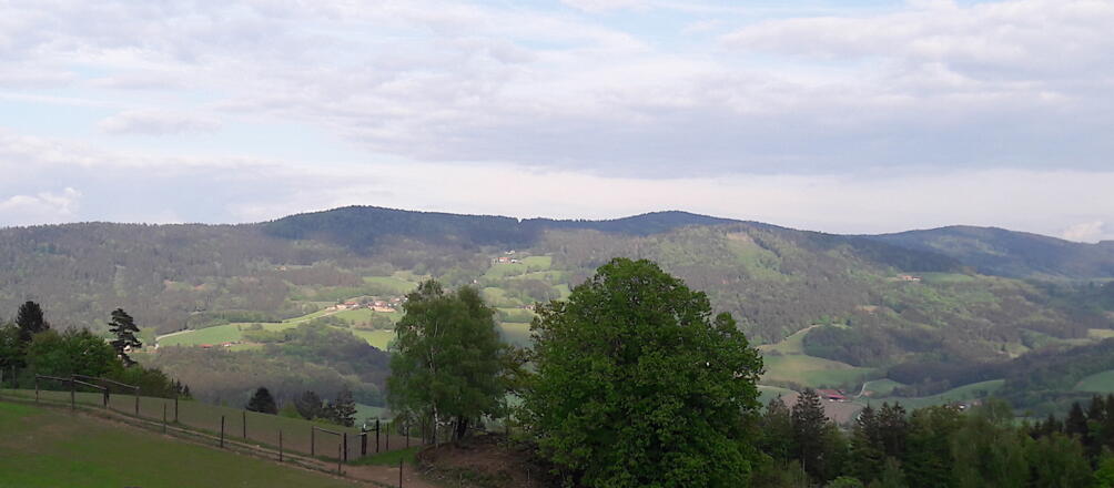 Blick vom Blumerberg zum Hadriawa und Pfarrerberg