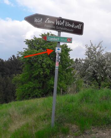 TransBayerwald-Markierung bei Forsting