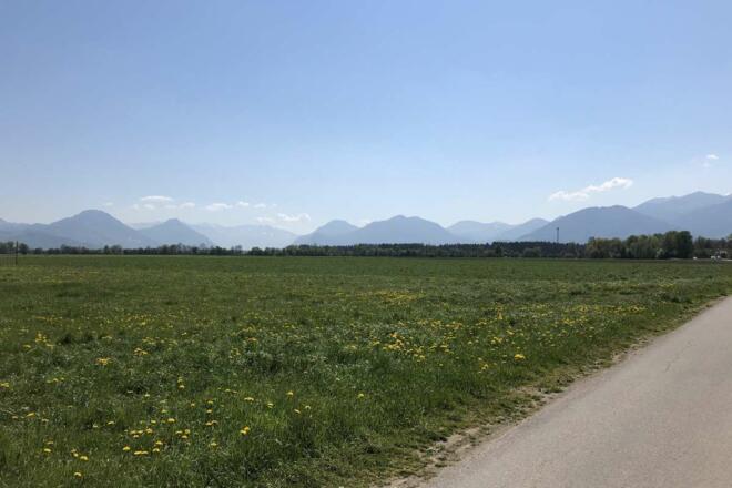 Blick von Westerndorf am Wasen in Richtung Inntal