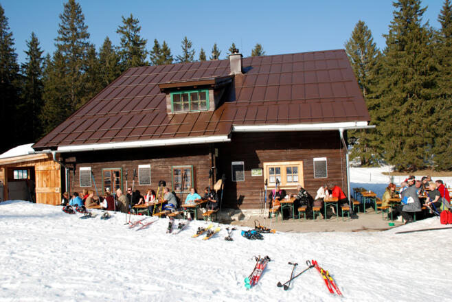Huber Hütte im Winter