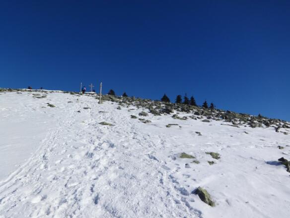 die letzten Meter vorm Gipfel des Lusen