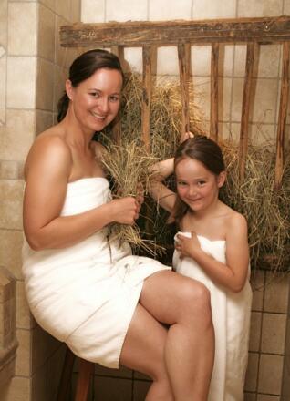 Dampfbad mit Alpenheu