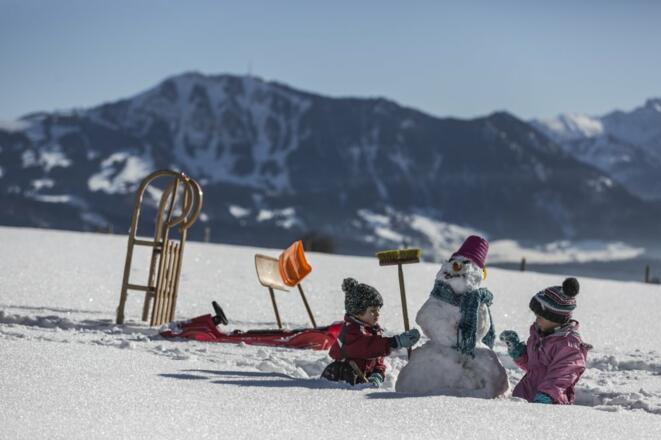 Schneemann bauen