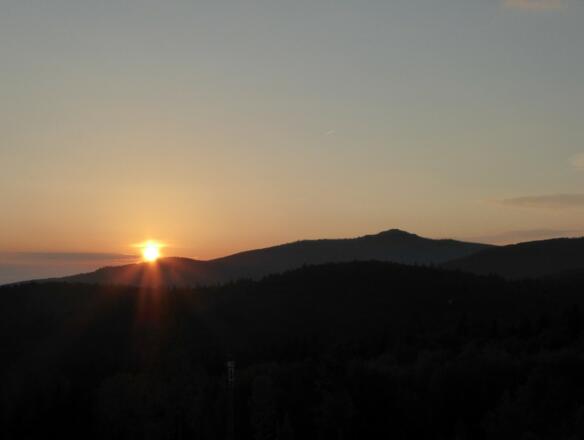Sonnenuntergang über dem Großen Rachel