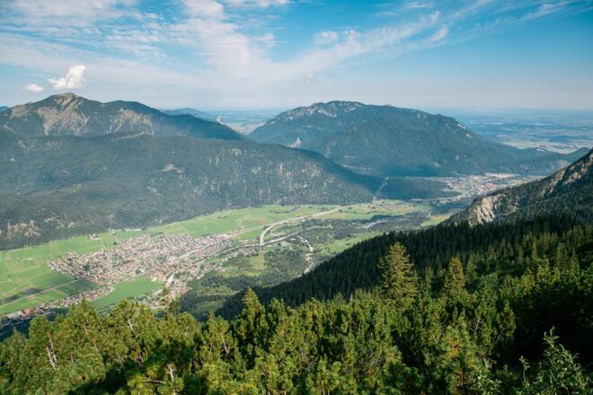 Wank - Blick auf das Zugspitzland