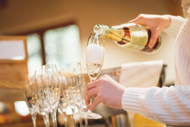 Sekt zum Frühstück