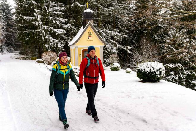 Winterwandern bei der Barbarakapelle