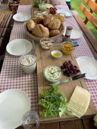Im Urlaub draussen essen..