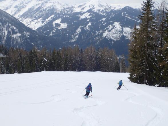 Abfahrt auf der Flachauer Seite