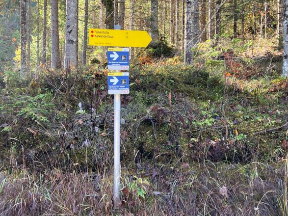 Beschilderung zum kleinen Ahornboden