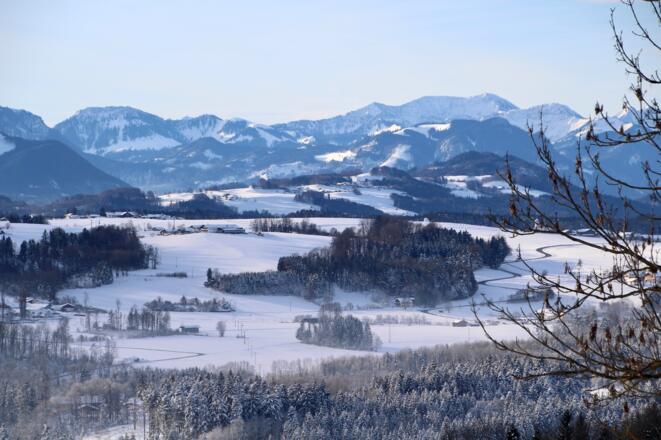 Alpenblick vom Turm Ratzinger Höhe
