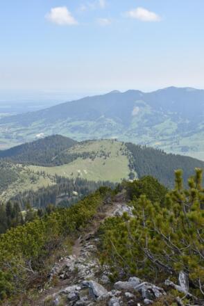 Rückblick auf dem Gipfelgrat