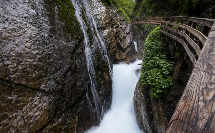 Die Wimbachklamm im Bergsteigerdorf Ramsau
