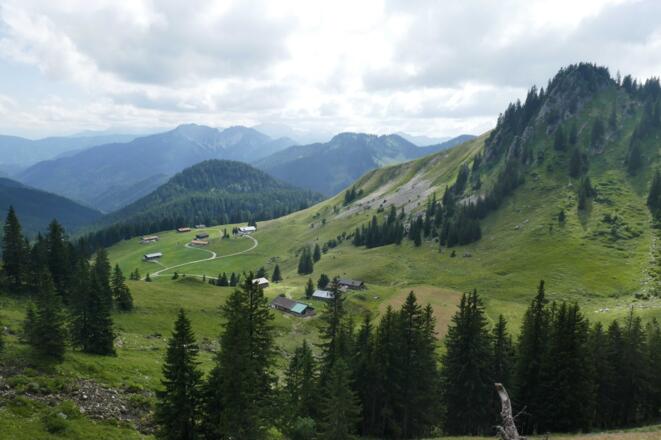 Blick zurück zu den Schönfeldalmen