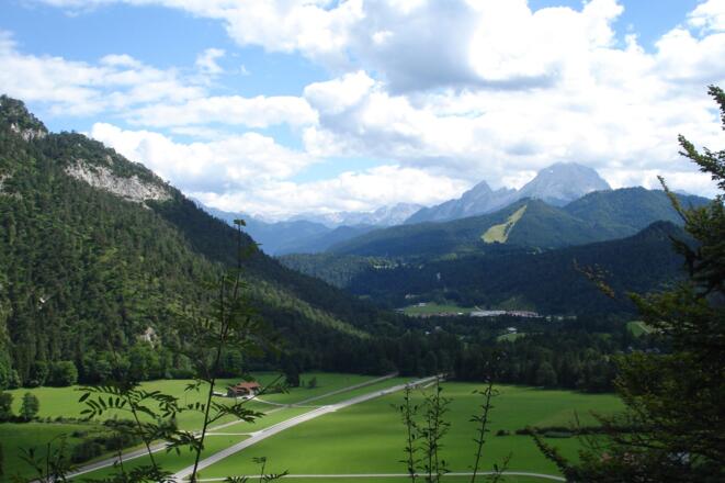 Kurz nach Hallthurm - der erste Blick auf dem Watzmann