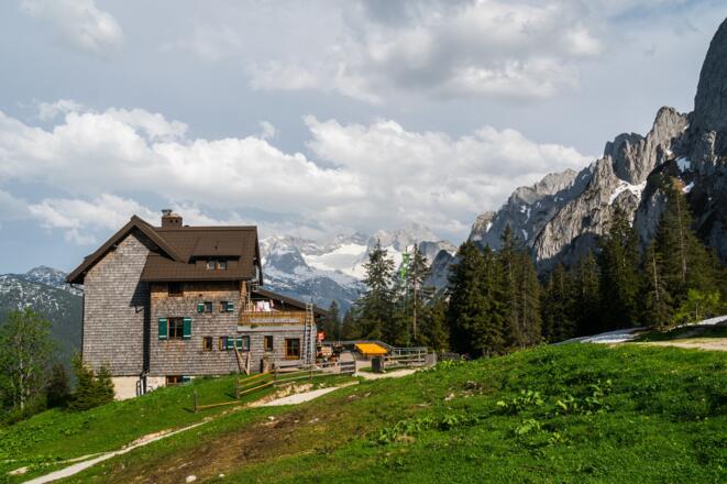 Start der Etappe - die Gablonzer Hütte