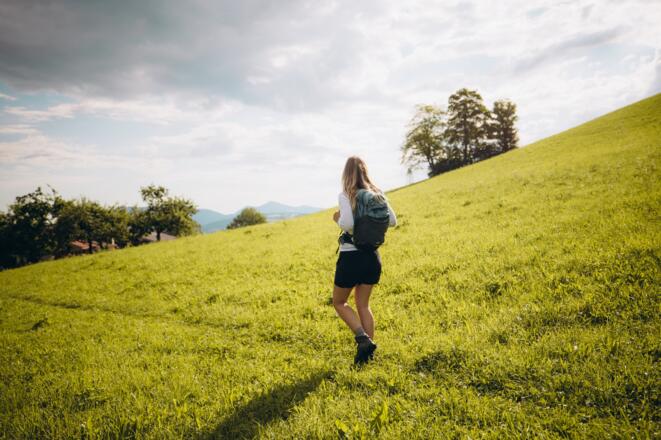 Auf dem Weg zur deutsch-österreichischen Grenze