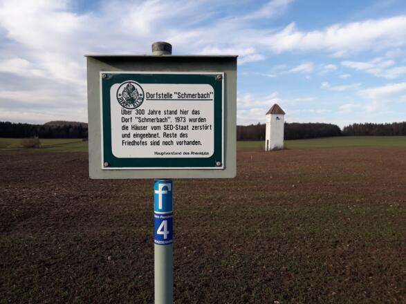 einst stand hier das Dorf Schmerbach - es war schlicht zu nah an der Grenze