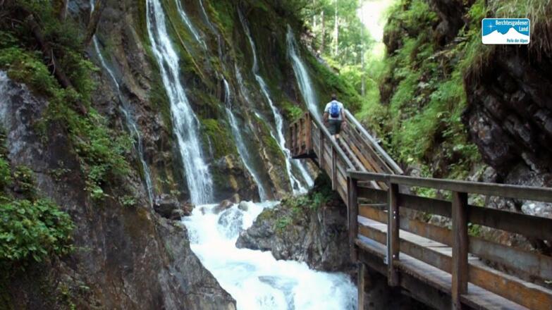 Wandern in Bayern: Wimbachklamm, Ramsau im Nationalpark Berchtesgaden, Oberbayern, Deutschland