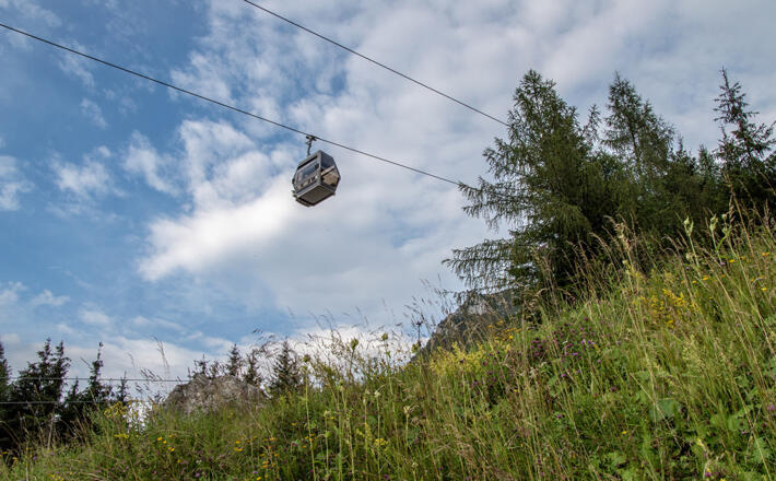 Eine Gondel der neuen Jennerbahn