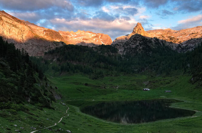 Der Funtensee bei Sonnenuntergang