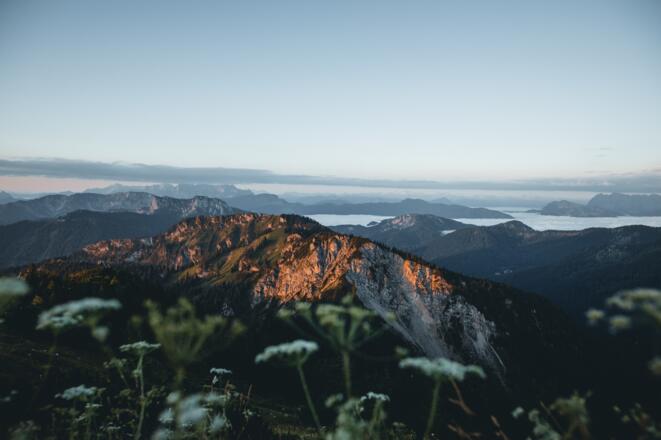 Bergpanorama am Morgen
