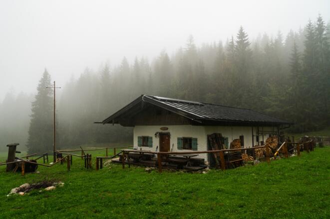 Nebel auf der Brachtalm