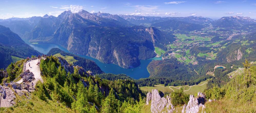 Etappenziel dieser Trailrunning-Tour ist der Jenner mit Blick auf den Königssee