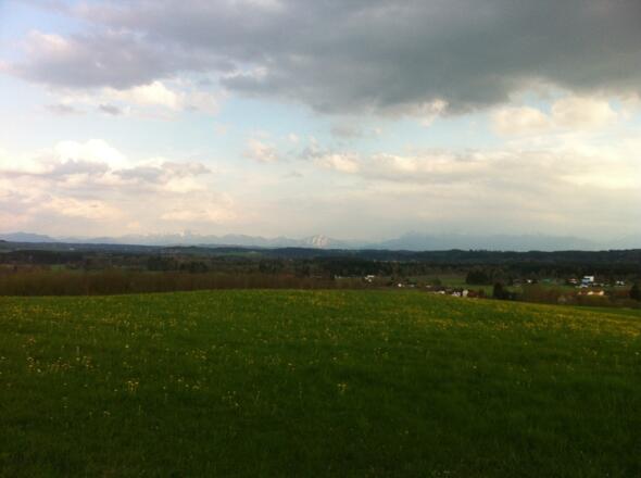 Weitblick auf die Alpen