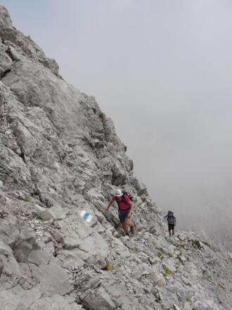 Im Aufstieg aus dem Butzensattel auf die Braunarlspitze.