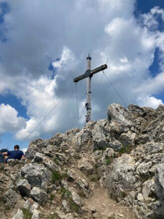 Am Gipfel des Wildalpjochs