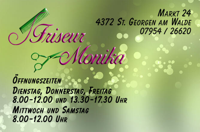 Visitenkarte Friseur Monika