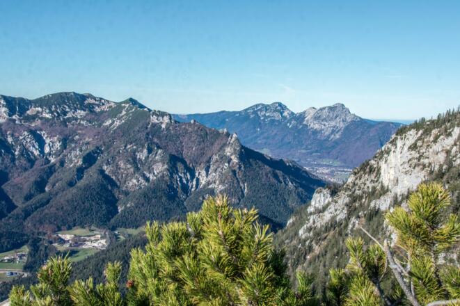 Blick vom Rauhen Kopf zum Hochstaufen-Masiv