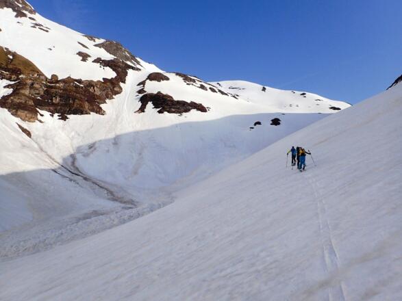 Mittelteil des Anstieges