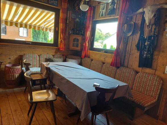 Gartenhütte Innenansicht